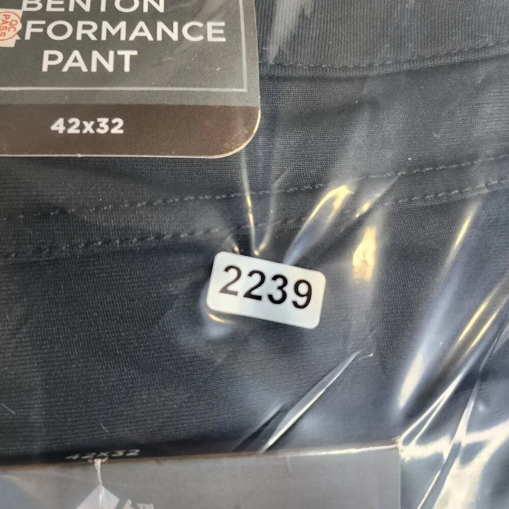 Mens Black Member's Mark Slim Fit Benton Performance Pant Stretch Size 42x32